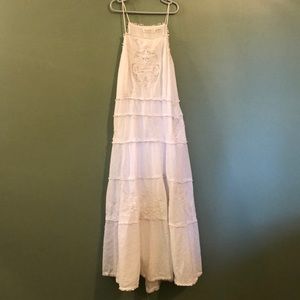 Meadow Rue/Anthropologie white midi cotton dress